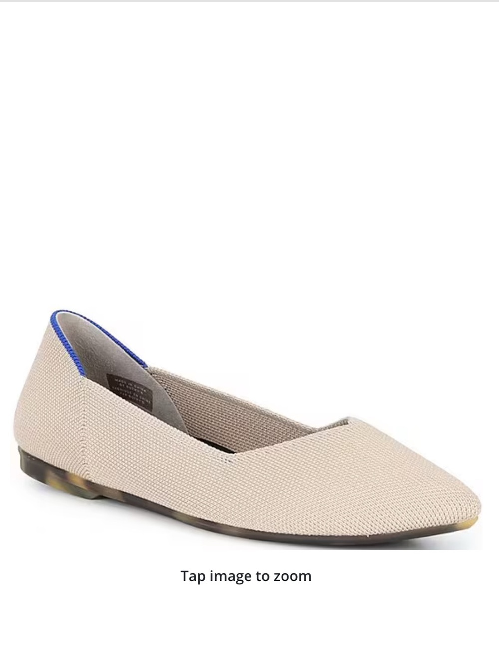 Rothy's The Point II Washable Pointed Toe Ballerina Flats in Ecru size 9